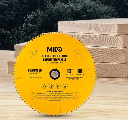 Miniatura 6 de Hoja de sierra ingletadora de 12 pulgadas, hoja de sierra circular de 96 dientes, hoja de sierra de mesa de árbol de 1 pulgada para propósito