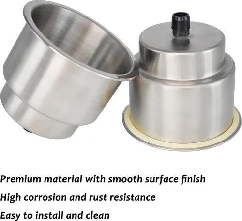 Miniatura 2 de DNB - Portavasos de acero inoxidable - Insertar soportes para bebidas con drenaje accesorios para barcos marinos