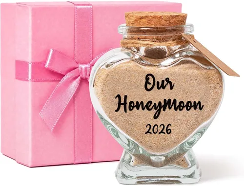 Miniatura 8 de Tarro de recuerdo de arena de luna de miel 2026, despedida de soltera, boda, compromiso, luna de miel, viajes para parejas, recién casados