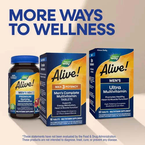 Miniatura 8 de Multivitaminas Nature's Way Alive máxima potencia para hombres, 15542, 1, 1