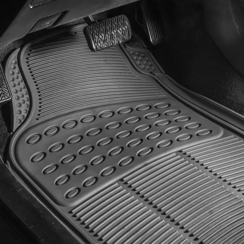 Miniatura 2 de FH Group Alfombrillas para Piso de Automóvil - Alfombrillas de Piso de Goma Resistente para Automóviles, Ajuste Universal Juego Completo, Gris
