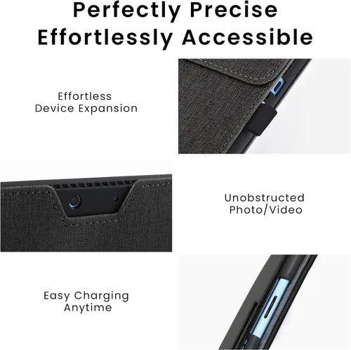 Miniatura 8 de Omnpak Microsoft Surface Pro 11/10/9 - Funda protectora ligera, múltiples ángulos, soporte para stylus, diseñada para Surface 11ª edición AI