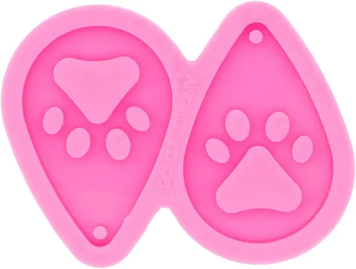 Miniatura 4 de Angel Wings Moldes de resina de silicona con forma de gota de agua con pata de oso hueca, moldes de resina epoxi para aretes, joyería de resina