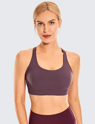 Miniatura 2 de CRZ YOGA Brasier deportivo con tirantes delgados para mujer, para fitness o ejercicio físico, brasier con relleno y espalda cruzada para yoga