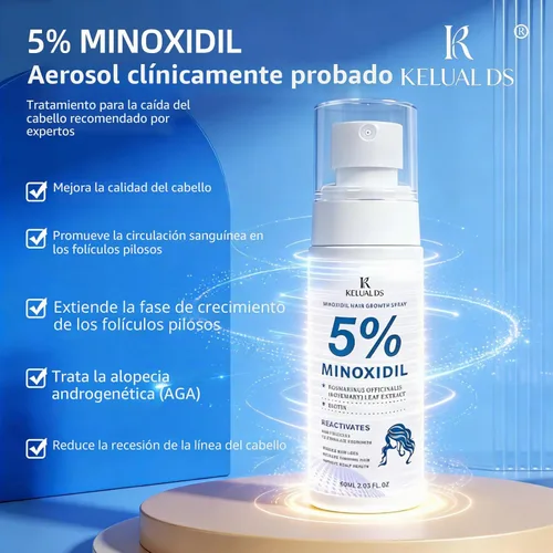 Miniatura 4 de Crecimiento del cabello de minoxidil al 5% para hombres y mujeres, fórmula mejorada, puede promover un suero de crecimiento del cabello más rápido
