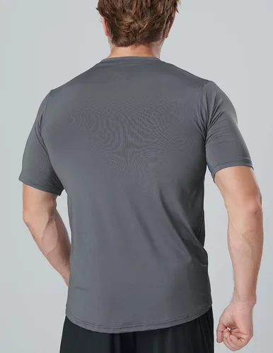 Miniatura 5 de Paquete de 5 camisetas de manga corta, con cuello redondo y de secado rápido para hombre, camisetas deportivas para correr, entrenar o ir al gimnasio