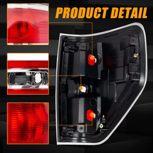 Miniatura 6 de RANSOTO F150 Luz Trasera Compatible con 2009 2010 2011 2012 2013 2014 Ford F-150 Luz de Freno Trasera Izquierda, Conductor y Derecha, Pasajero Luz