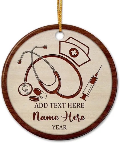 Miniatura 14 de Adorno de cerámica personalizado de asistente principal, adornos de Navidad del mejor asistente del mundo, texto personalizado, año y nombre de Papá