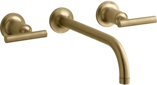 Miniatura 19 de Kohler T14413-4-BGD Purist - Grifo de pared para lavabo Cromo pulido