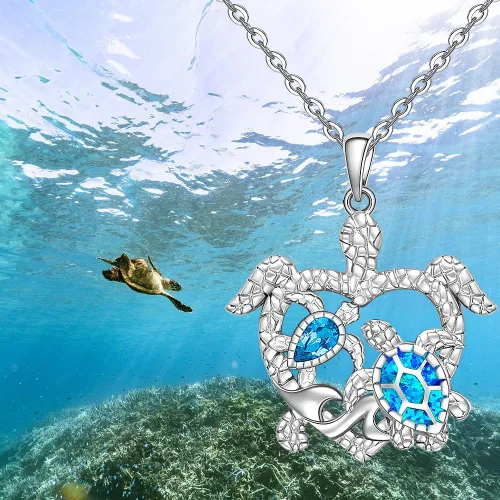 Miniatura 8 de Hummingbird Cat Turtle Necklace for Women Celtic Pentagram Pentacle Necklace Pendant 925 Sterling Silver Halloween
