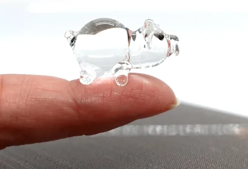 Miniatura 15 de Figurita de Cerdo en Miniatura de Cristal – Figura de Animal de Cristal Soplado Hecha a Mano – Linda Escultura de Cerdo Coleccionable – Decoración