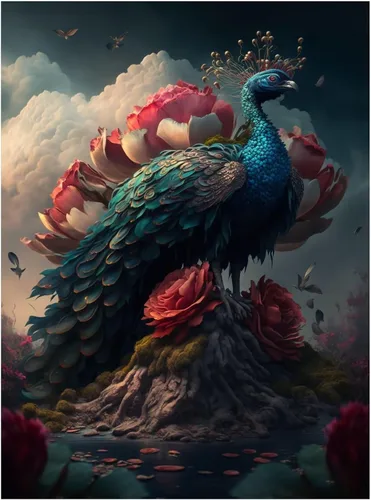 Kit de pintura de diamantes de bricolaje hermosa pintura de pavo real, pintura de diamante 5D, diamantes de imitación de cristal, hermoso pavo real,