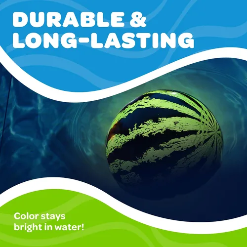 Miniatura 8 de Watermelon Ball Lit - Juguete de piscina que brilla en la oscuridad para niños de 8 a 12 años, adolescentes y adultos, juego de piscina de 9