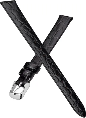 Miniatura 3 de BISONSTRAP Correas de reloj de cuero, correas de repuesto suaves con hebilla pulida, 0.315in, 0.394in, 0.472in, 0.551in, 0.630in, 0.709in, 0.748in