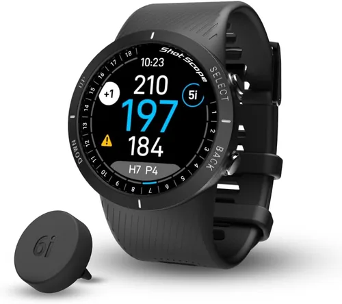 Miniatura 2 de Shot Scope V5 Reloj GPS, seguimiento de disparos, 36k+ cursos precargados, mapas de curso completo, sin suscripción (negro)