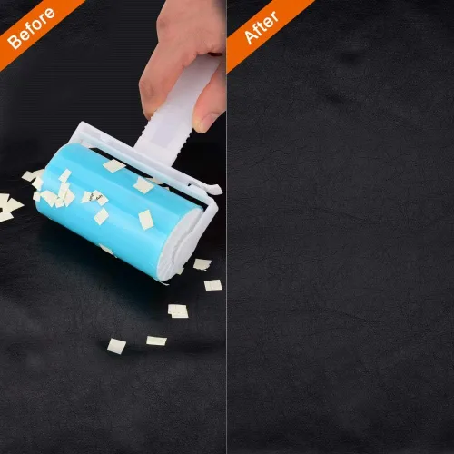 Miniatura 5 de Paquete de 5 rodillos de pelusas reutilizables y lavables, removedor de pelusas de gel pegajoso, removedor de pelusas de mascotas, limpiador