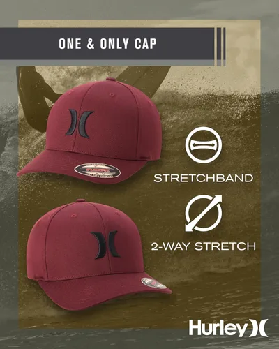 Miniatura 58 de Hurley Gorra de béisbol para hombre - Flexfit - Gorras de béisbol ajustadas para hombre (tamaños: S-XL)