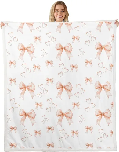 Miniatura 24 de Manta de cama con estampado de corazones de lazo, manta de felpa de grafiti dibujada a mano para decoración rústica del hogar, manta de franela