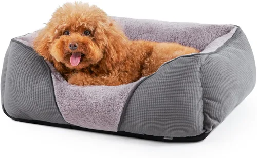Miniatura 22 de MIXJOY Camas para Perros Pequeños, Camas para Gatos de Interior Lavables, Calmante para Mascotas Perro de Tamaño Pequeño, Camas Rectangulares Suaves