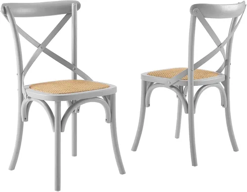 Miniatura 9 de Modway Gear - Sillas de comedor rústicas y modernas, de madera de olmo, dos sillas de comedor