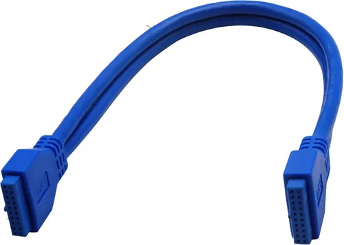 Miniatura 6 de Cable USB 3.0 para cabecera de placa base de alta velocidad de 20 pines hembra a hembra adaptador de cabezal de placa base Cable extensor