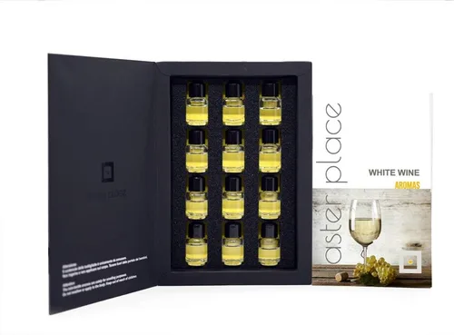 Miniatura 2 de TASTERPLACE Set de aromas - 12 aromas de vino blanco - para sumilleres y amantes del vino - Entrena tu nariz - Herramienta de degustación.. 12