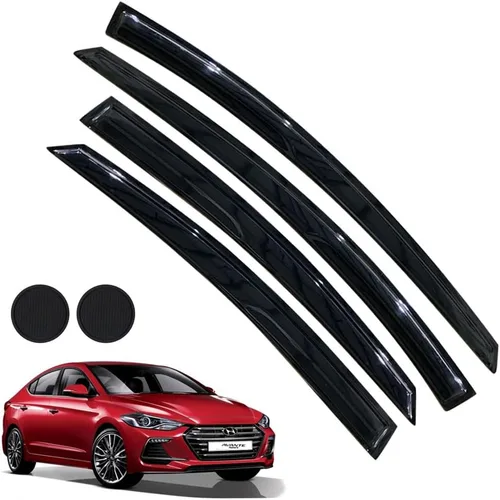 Miniatura 31 de Protectores de lluvia para Mazda 3 Hatchback 2010-2013, deflectores de ventana lateral con cinta adhesiva para Mazda 3 Hatchback, viseras de ventana