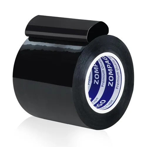 Miniatura 9 de ZOMPAGO Cinta adhesiva negra de alta resistencia, 1.8 pulgadas x 164 pies, fuerte adhesivo impermeable y resistente a los rayos UV, sin residuos