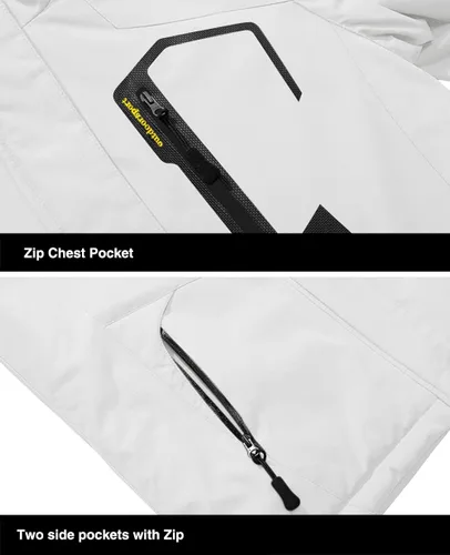 Miniatura 5 de MAGCOMSEN - Chaqueta de invierno para hombre, impermeable, abrigada, con forro polar y múltiples bolsillos