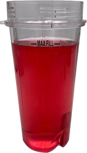 Miniatura 2 de Vaso de repuesto de 16 onzas con 4 pestañas y tapa, compatible con Nutri NINJA FIT 700 W, procesador de alimentos 2 en 1, licuadora profesional