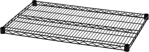 Alera ALE - Estantería industrial de alambre adicional, 36 pulgadas de ancho x 24 pulgadas, color negro (caja de 2 estantes)
