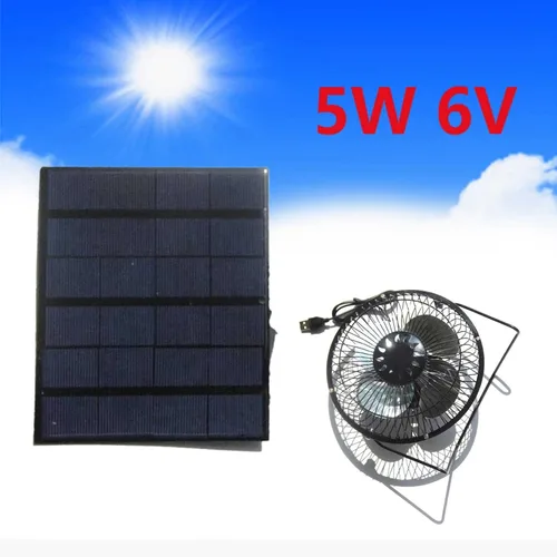 Miniatura 3 de Ventilador de escape solar de 5 W para ventilador de cobertizo, kit de ventilador solar impermeable para gallinero, casas de mascotas y ventanas