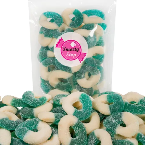 Miniatura 2 de Smarty Stop Gummy Ring Candy - Gomitas comestibles masticables con sabor a fruta (frambuesa azul, 1 libra (paquete de 1))
