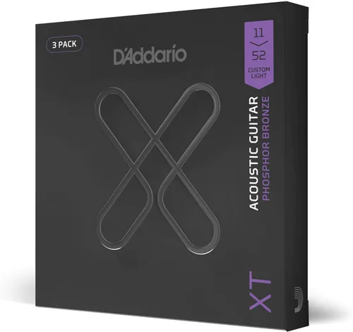 Miniatura 17 de D'Addario Cuerdas para guitarra acústica, XT con revestimiento de bronce fosforoso, XTAPB1047, calibre extra ligero 10-47, juego de 6 cuerdas