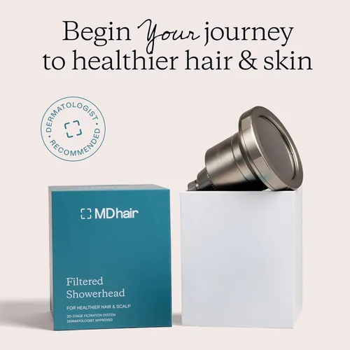 Miniatura 6 de MDhair Cabezal de ducha filtrado para cabello y piel más saludables: elimina el cloro y los metales pesados, filtro de cabezal de ducha de alta