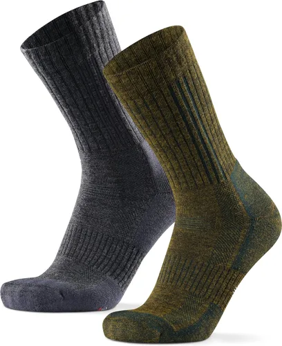 DANISH ENURANCE - Calcetines de senderismo para exteriores, lana merino, hombres y mujeres, paquete de 2