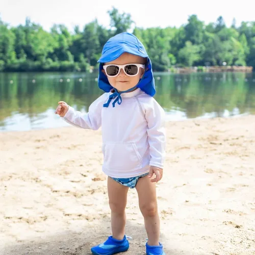 Miniatura 31 de green sprouts Sombrero de natación con solapa para bebé