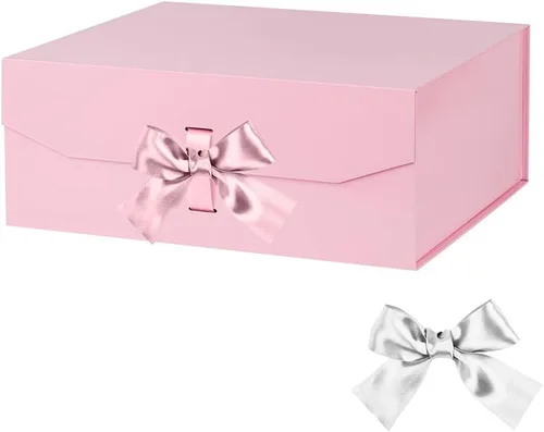 Miniatura 35 de GoooodGift Caja de regalo grande blanca de 13 x 11 x 5.3 pulgadas, caja de regalo con tapa cierre magnético, Navidad, cajas de regalo plegables