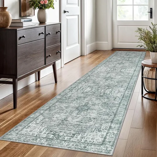 Miniatura 71 de SIILOOM Alfombra lavable de 2 x 3 pies, alfombra suave color taupe ceniza para entrada, tapete antideslizante para puerta de interior, tapete