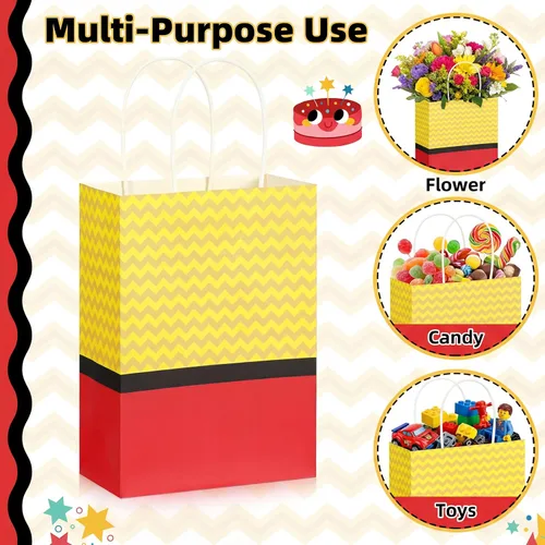 Miniatura 3 de Gersoniel 16 bolsas de fiesta de ratón, suministros de papel, bolsas de dulces de chocolate para galletas y dulces, suministros de decoración