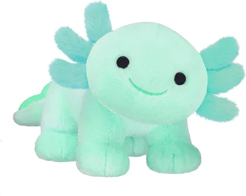 Axolotl - Peluche suave y lindo de ajolote, muñecas de peluche Kawaii para niños, regalo para niñas y niños (verde)