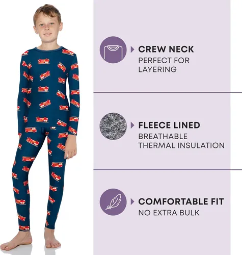 Miniatura 93 de Rocky Ropa interior térmica para niños, ropa interior larga para niños, capa base para clima frío/esquí
