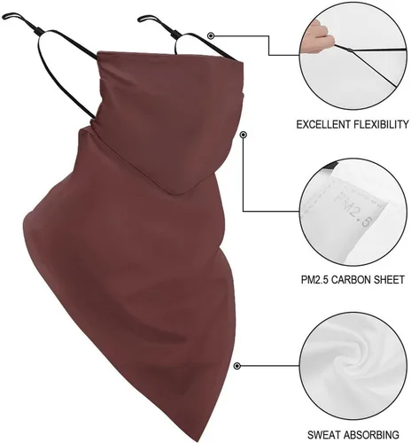 Miniatura 3 de Bufanda triangular reutilizable con cinta elástica para las orejas, protección solar UV
