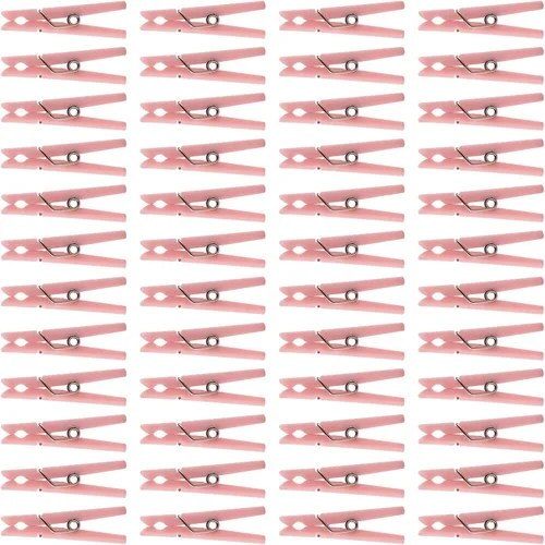 Miniatura 8 de 50 alfileres de ropa rosas para juego de baby shower, mini pinzas de plástico premium de 1.4 pulgadas, mini alfileres de ropa reutilizables