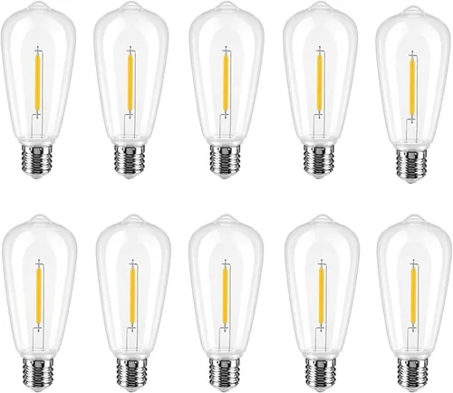 Miniatura 9 de 5 paquetes de bombillas LED C7 para luces navideñas, bombilla nocturna de base E12 de candelabro de ahorro de energía de 0.6W, bombillas de repuesto