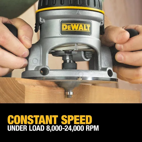 Miniatura 7 de DEWALT Enrutador, Kit de base fija / arrugado, velocidad variable, inicio suave, 2-1 / 4-HP (DW618PKB)