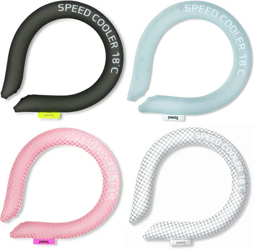 Miniatura 2 de SpeedUSA Insta Speed - Enfriadores de cuello (paquete de 2) (rosa y gris oscuro)