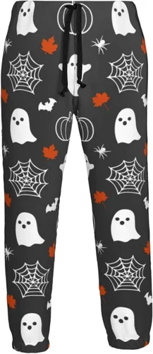 Miniatura 7 de ultaro Mens Joggers Sweatpants Pumpkins, Ghosts, Maple Leaves Casual Pants Sports Jogging Trousers with Drawstring