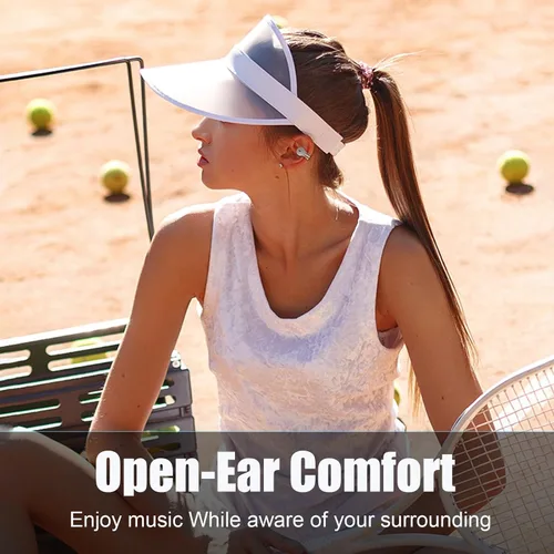 Miniatura 3 de Auriculares de oído abierto, auriculares inalámbricos Bluetooth con clip para la oreja, auriculares bluetooth ligeros para correr con micrófono IPX5