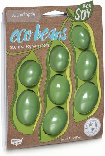 Miniatura 43 de Eco Candle Co. Eco Beans Wax Melts - Paquete de 2 unidades, ámbar vintage, 3.5 onzas, aromas de resina de madera, nuez moscada, canela y vainilla